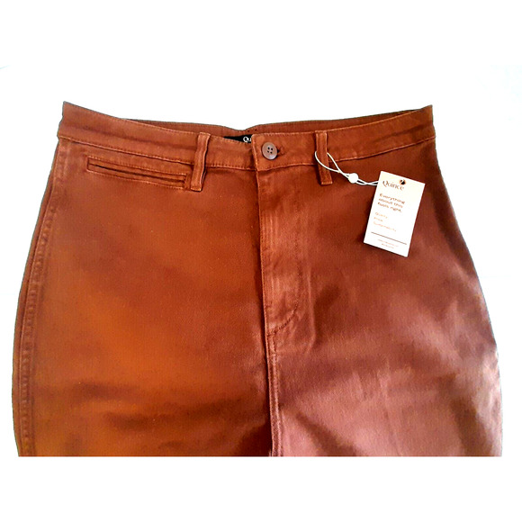 Quince Women's Wide Leg Pants in Warm Brown - Picture 3 of 12